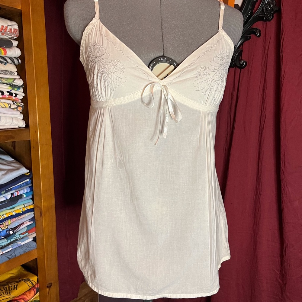 SO | White Cotton Camisole Style Tank Top